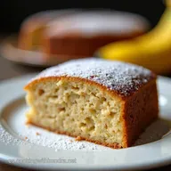 Bizcocho H&uacute;medo de Avena y Pl&aacute;tano Receta F&aacute;cil