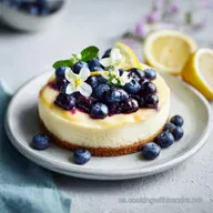 Cheesecake de Lim&oacute;n y Ar&aacute;ndanos Horneado | 100 Minutos