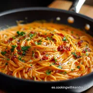 Espagueti Rojo Cremoso: La Receta Cl&aacute;sica de Fiesta