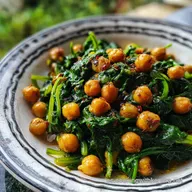 Espinacas con Garbanzos Receta en 20 Minutos