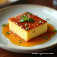 Flan de Queso Crema Manejado T&eacute;cnica del Caramelo &Aacute;mbar Perfecto