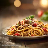 Recipe ground beff And pasta for 4 Servings