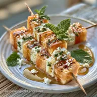 Pinchos Melón Feta en 15 Minutos