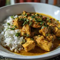 Receta Pollo al Curry con Coco en 35 Minutos