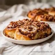 Rollos de Canela con Pecanas: Receta Artesanal de 12 Porciones