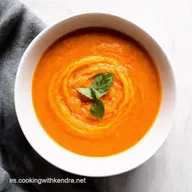 Sopa Cremosa de Tomate y Albahaca El Secreto de la Abuela