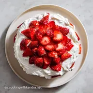 Tarta de Fresa y Crema Receta para 8 Porciones de Base Integral