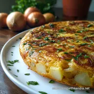 Tortilla De Patatas Con Cebolla: Aterciopelada