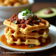 WaffleChili Fiesta Cornbread Waffles con Chili Que Enamoran