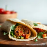 Wraps Veganos Falafel Receta: &iexcl;Sabor Mediterr&aacute;neo F&aacute;cil!