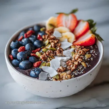 A&ccedil;a&iacute; Bowl de Comida Saludable en 10 Minutos Tarjeta de receta