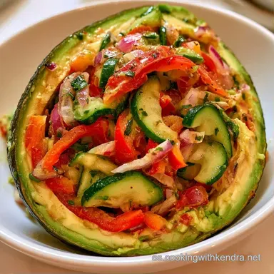 Aguacate Con Verduras En 15 Minutos Tarjeta de receta