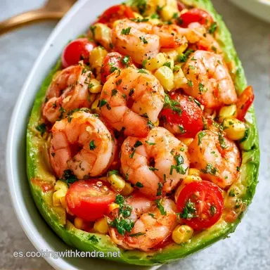 Aguacates Rellenos De Gambas en 30 min Tarjeta de receta