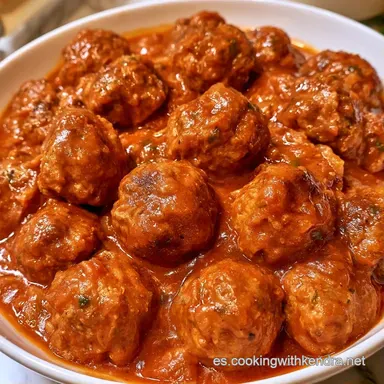 Albóndigas Salsa Tomate en 30 Minutos Tarjeta de receta