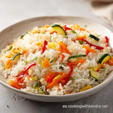 Arroz Con Verduras Receta para 4 Personas Tarjeta de receta