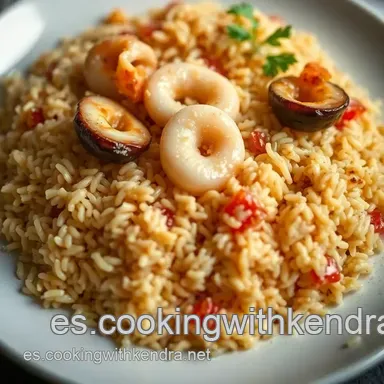 Arroz Meloso con Setas y Pulpo: &iexcl;Receta F&aacute;cil y Sabrosa! Tarjeta de receta