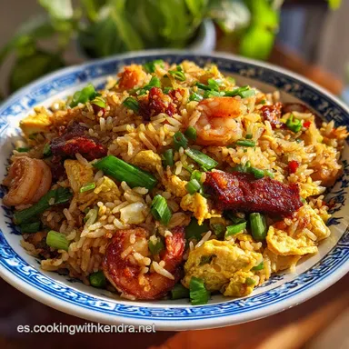 Arroz Tres Delicias Chino para 3 Raciones Tarjeta de receta