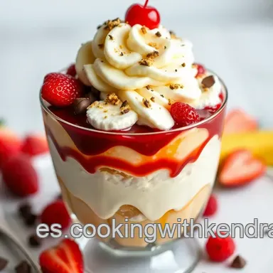 &iexcl;Banana Split Cl&aacute;sico: Un Viaje Delicioso a Tu Infancia! Tarjeta de receta