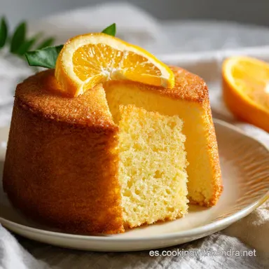 Bizcocho de Naranja Esponjoso para 12 Porciones Tarjeta de receta