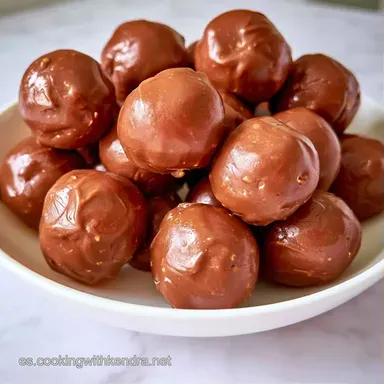 Bocaditos de cacahuete con chocolate Tarjeta de receta