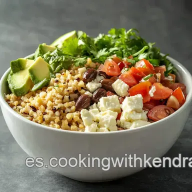 Comidas Saludables &iexcl;Mediterr&aacute;neo en tu Bowl! Receta F&aacute;cil Tarjeta de receta