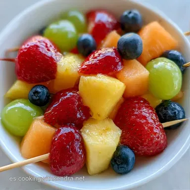 Brochetas de Fruta Express Tarjeta de receta