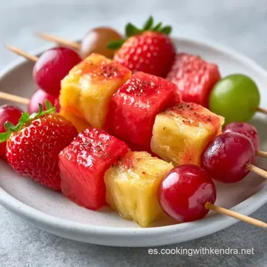 Brochetas De Fruta En 15 Minutos Tarjeta de receta