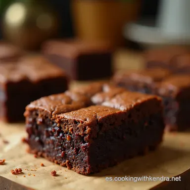 Brownies Cl&aacute;sicos H&uacute;medos con Corteza Brillante Receta F&aacute;cil Tarjeta de receta