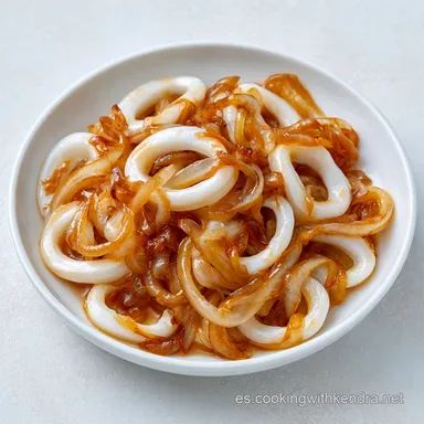 Calamares Encebollados para 4 Personas Tarjeta de receta