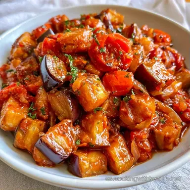 Caponata Siciliana para 4 Personas Tarjeta de receta