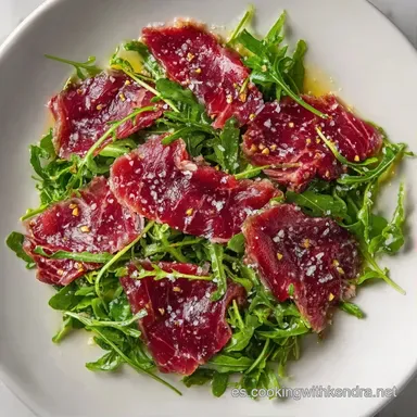 Carpaccio De Buey Para 4 Personas Tarjeta de receta