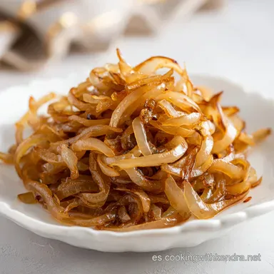 Cebolla Caramelizada para 4 Raciones Tarjeta de receta