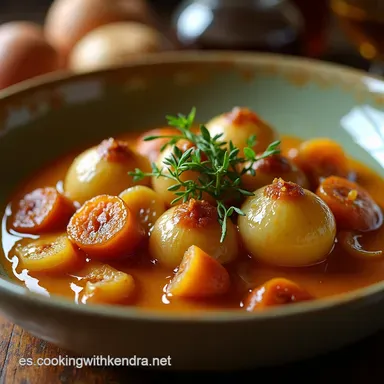 Cebollas Caramelizadas Lentas El Secreto Dulce de la Abuela Tarjeta de receta