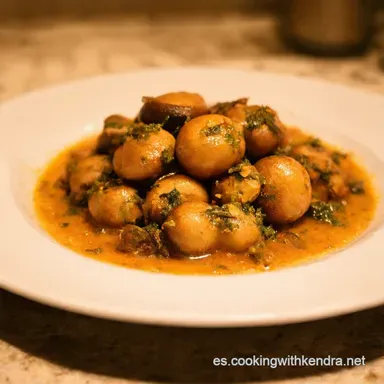 Champi&ntilde;ones al Ajillo Estilo Abuela Receta F&aacute;cil y Deliciosa Tarjeta de receta