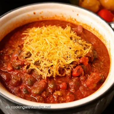 Chili Pa Chuparse los Dedos Classic Chili Recipe Tastes Tarjeta de receta