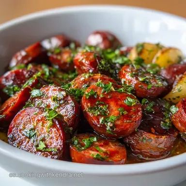 Chorizo a la Sidra: 20 Minutos, 6 Raciones Tarjeta de receta