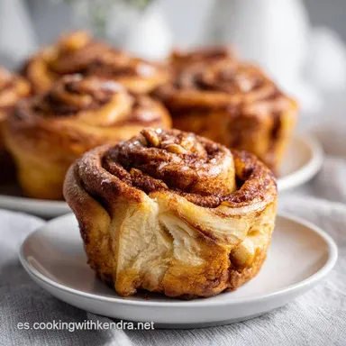 Cinnamon Roll de Pie de Manzana con Relleno de Manzana Caramelizada Tarjeta de receta