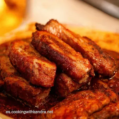 Costillas Estofadas de la Abuela Receta F&aacute;cil y Deliciosa Tarjeta de receta