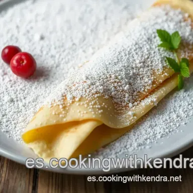 Crepes de la Abuela: &iexcl;F&aacute;ciles y Deliciosos! Receta Familiar Tarjeta de receta