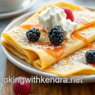 Receta de Crepes Dulces: &iexcl;Cl&aacute;sicos Caseros Deliciosos! Tarjeta de receta
