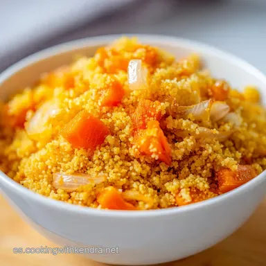 Cusc&uacute;s Con Verduras Para 4 Personas Tarjeta de receta