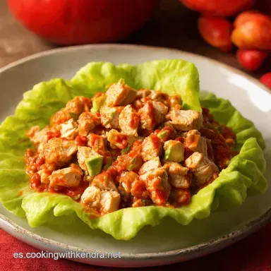Frescura Total Avocado Chicken Salad Lettuce Wraps Deliciosos Tarjeta de receta