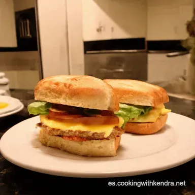 S&aacute;ndwiches de Desayuno Listos Ya F&aacute;cil y Casero Tarjeta de receta