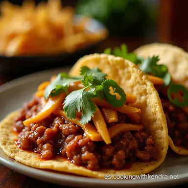Viva M&eacute;xico Tacos al Pastor Caseros Sabor Aut&eacute;ntico Tarjeta de receta