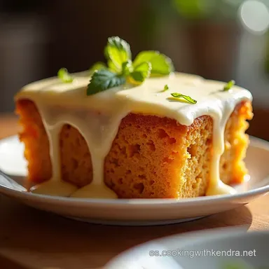 Queque de Zanahoria Jugoso Receta F&aacute;cil y Especiada Tarjeta de receta