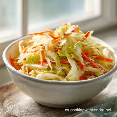 Ensalada de Col Cremosa para 6 Comensales con Repollo y Zanahoria Tarjeta de receta
