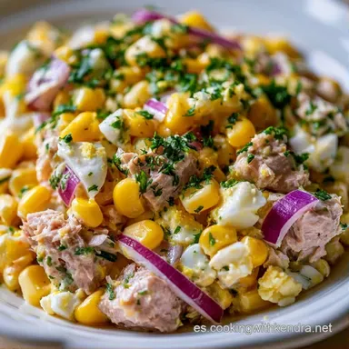Ensalada De At&uacute;n Econ&oacute;mica en 10 Minutos Tarjeta de receta