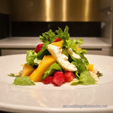 Ensalada de Frutas Cremosa y Saludable Mi Secreto Tarjeta de receta