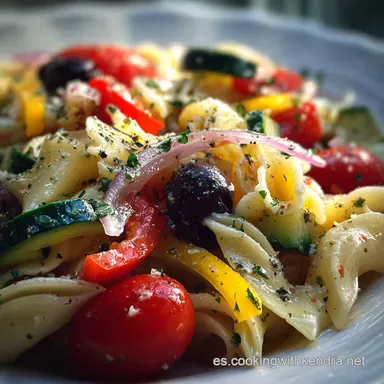 Ensalada de Pasta Fr&iacute;a Perfecta para 10 Personas Tarjeta de receta