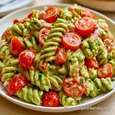 Ensalada De Pasta Fría Con Aguacate 30min Tarjeta de receta